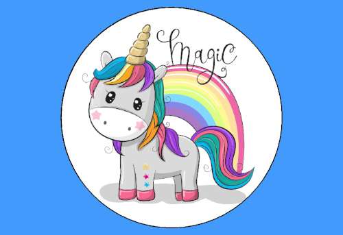 Unicorn Edible Icing Image - Click Image to Close